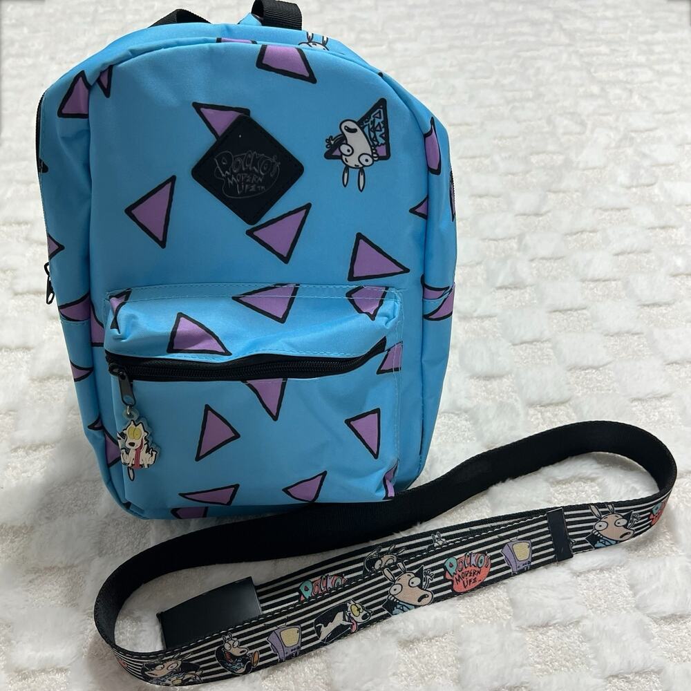 Rocko’s Modern Life Mini Backpack Belt Bundle Nickelodeon Retro 90s Cartoon